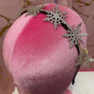 NEW Women's Glitter Snowflake Winter Headband